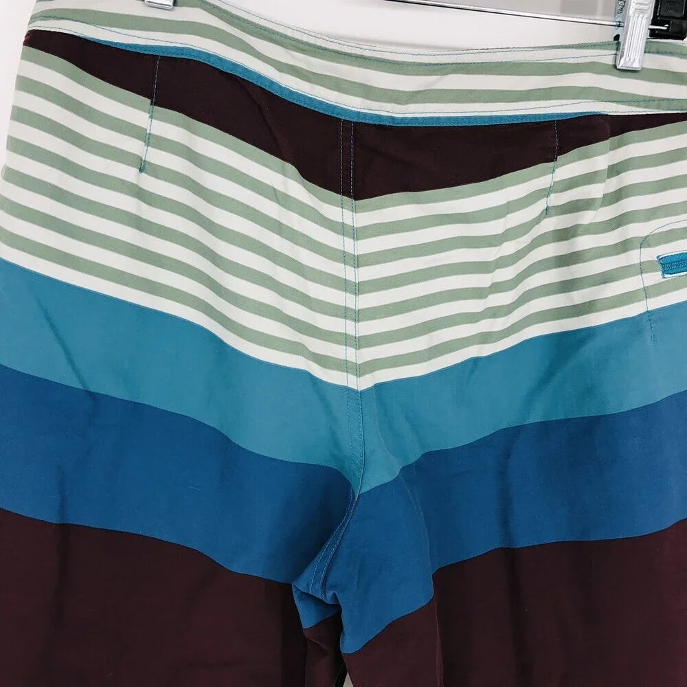 Patagonia Multi-Color Board Shorts Men's Size 34 Swim Drawstring Knee Length